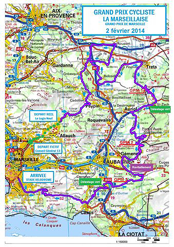 Vorschau 35. Grand Prix Cycliste la Marseillaise - Karte