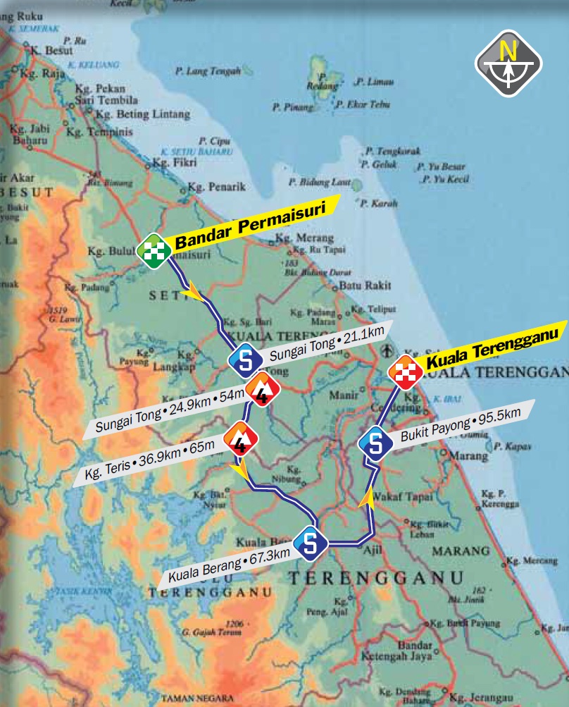 Streckenverlauf Le Tour de Langkawi 2014 - Etappe 9