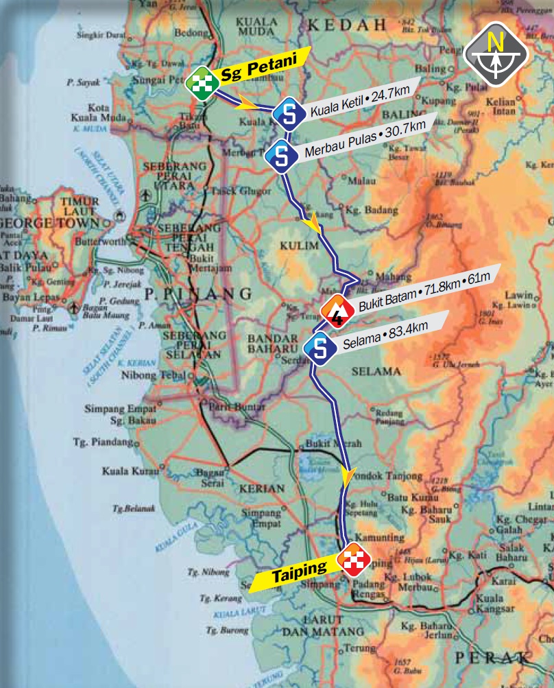 Streckenverlauf Le Tour de Langkawi 2014 - Etappe 2