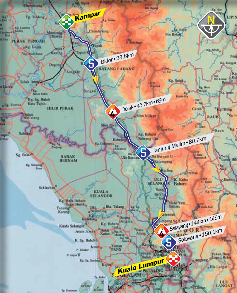 Streckenverlauf Le Tour de Langkawi 2014 - Etappe 3