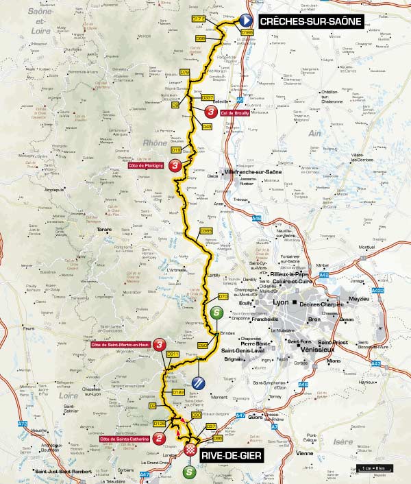Streckenverlauf Paris - Nice 2014 - Etappe 5