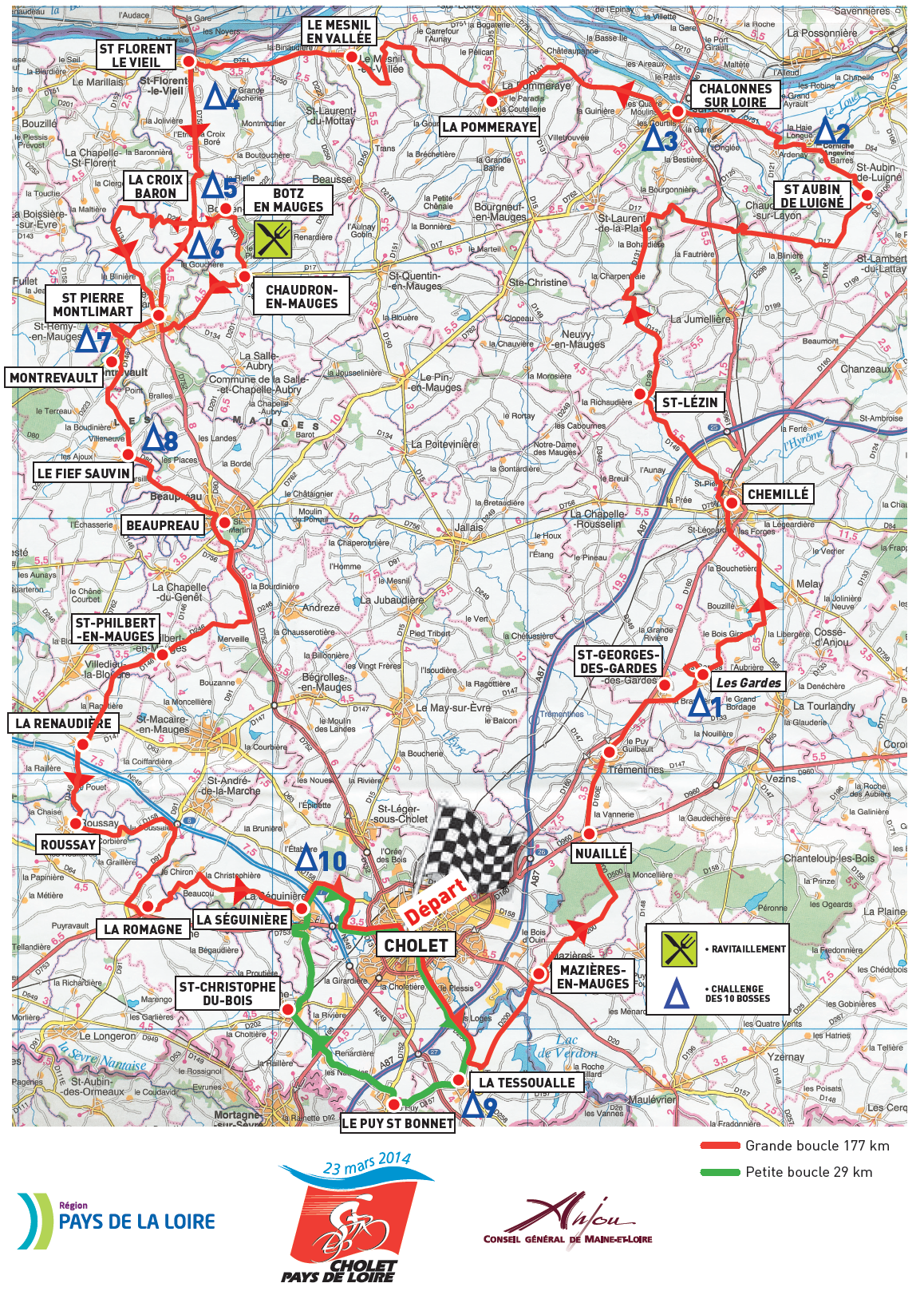 Streckenverlauf Cholet - Pays De Loire 2014