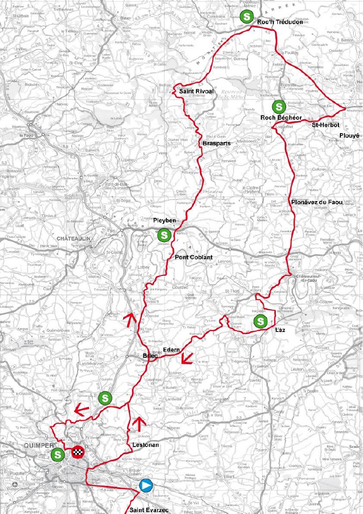 Streckenverlauf Tour du Finistre 2014