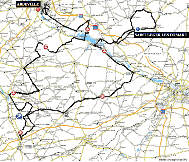 Streckenverlauf Grand Prix de la Somme Conseil Gnral 80 2014