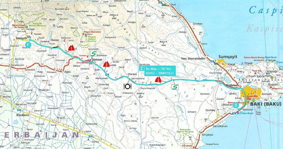 Streckenverlauf Tour dAzerbadjan 2014 - Etappe 2
