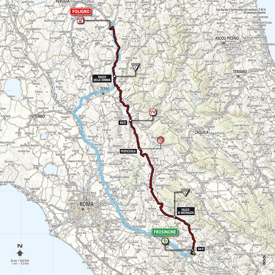 Streckenverlauf Hhenprofil Giro dItalia 2014 - Etappe 7