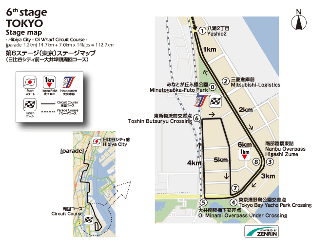 Streckenverlauf Tour of Japan 2014 - Etappe 6
