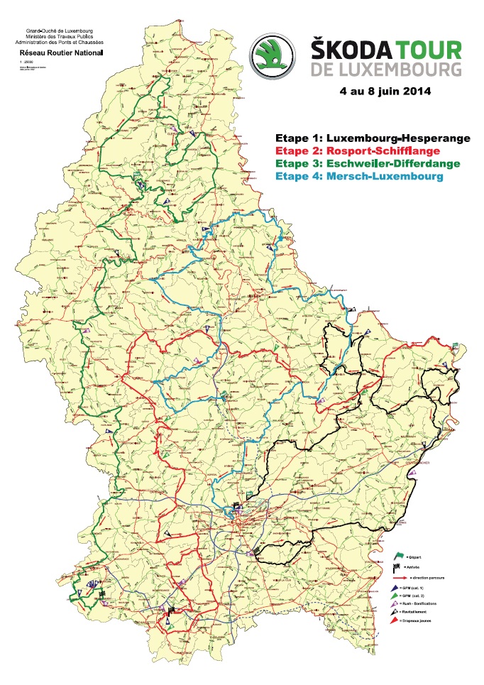 Streckenverlauf Skoda-Tour de Luxembourg 2014