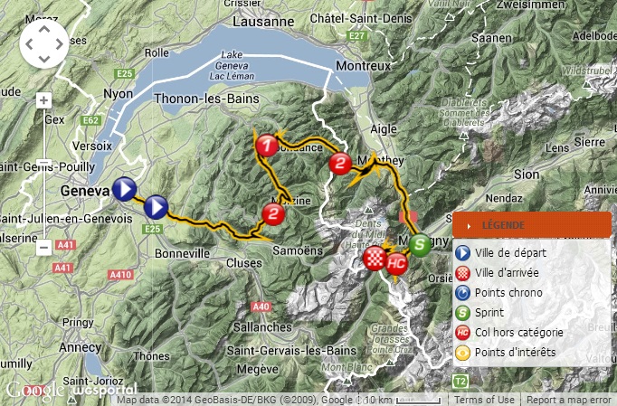 Streckenverlauf Critrium du Dauphin 2014 - Etappe 7