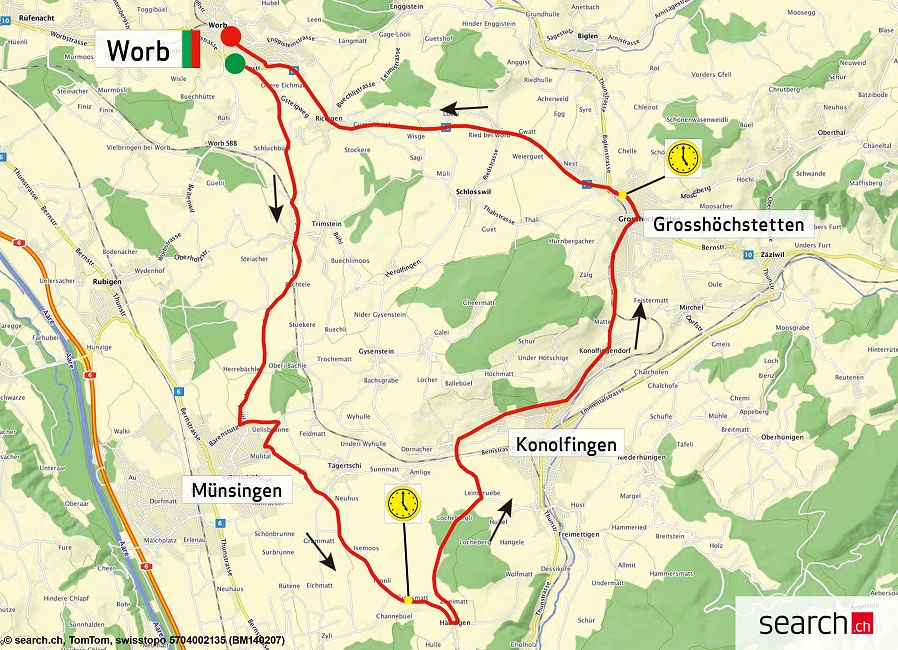 Streckenverlauf Tour de Suisse 2014 - Etappe 7