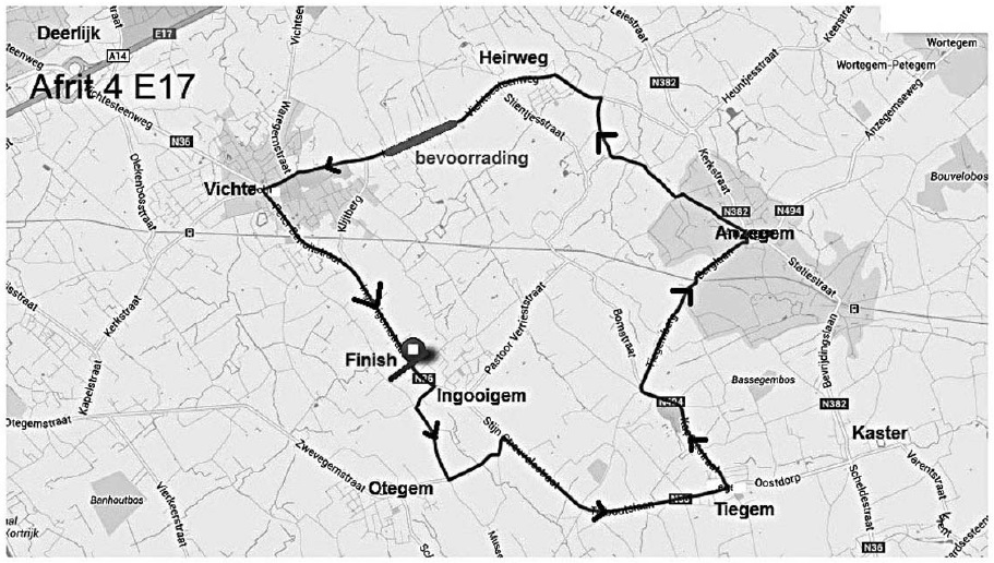 Streckenverlauf Halle-Ingooigem 2014, Rundkurs
