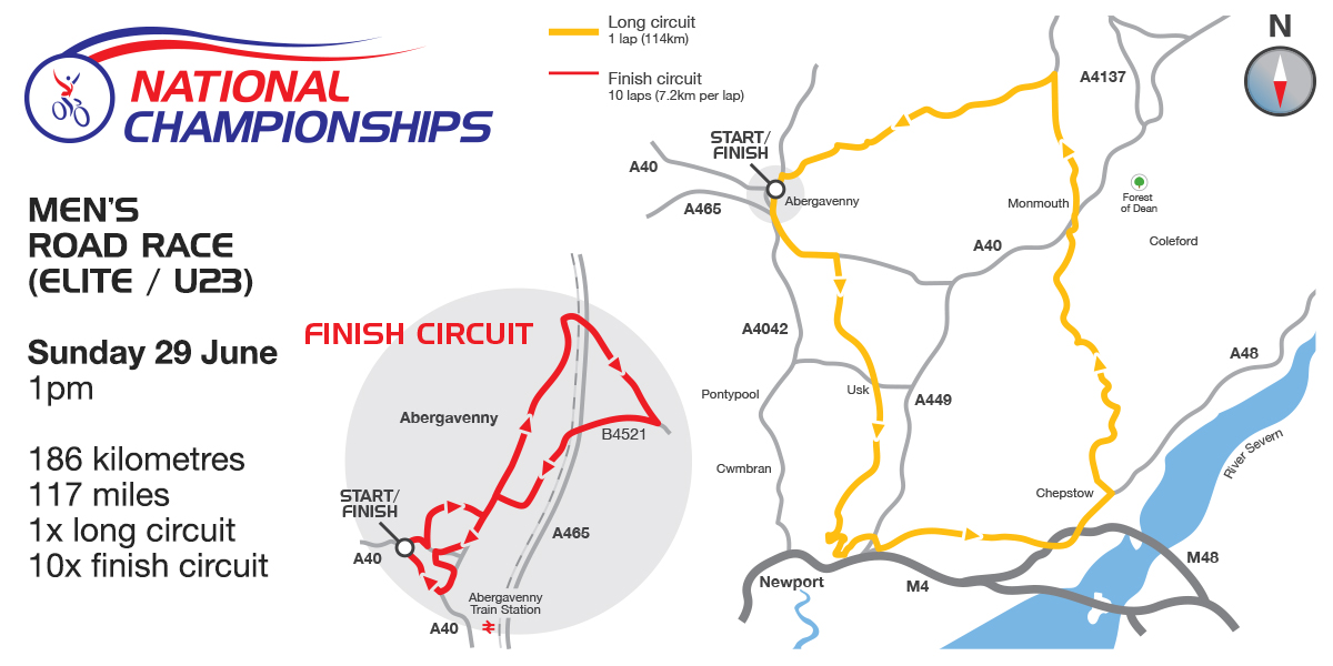 Streckenverlauf Nationale Meisterschaften 2014: Grobritannien - Straenrennen, Mnner Elite