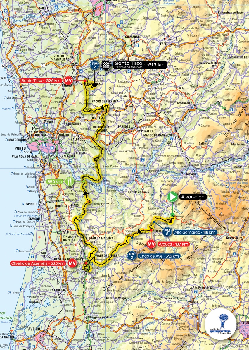 Streckenverlauf Volta a Portugal em Bicicleta Liberty Seguros 2014 - Etappe 5