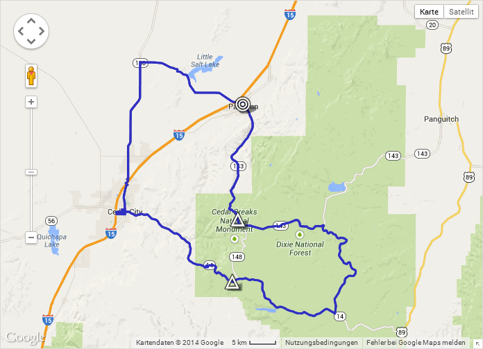 Streckenverlauf The Larry H. Miller Tour of Utah 2014 - Etappe 1