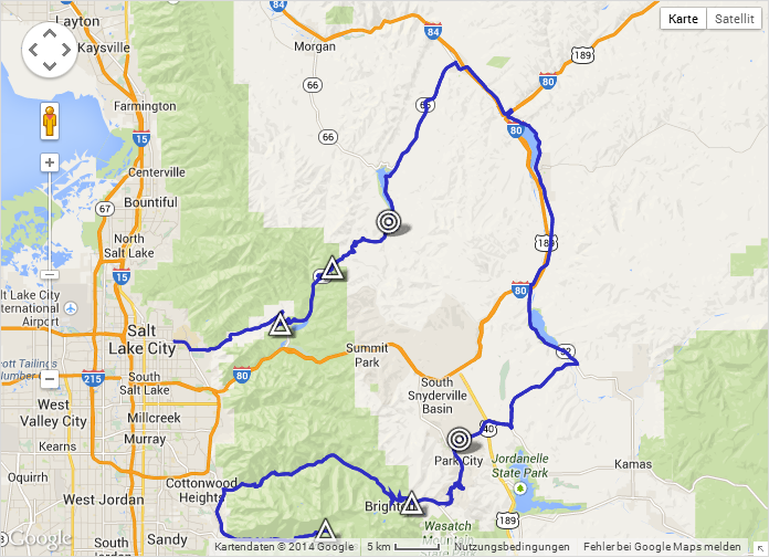 Streckenverlauf The Larry H. Miller Tour of Utah 2014 - Etappe 6