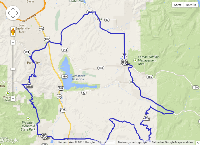 Streckenverlauf The Larry H. Miller Tour of Utah 2014 - Etappe 7