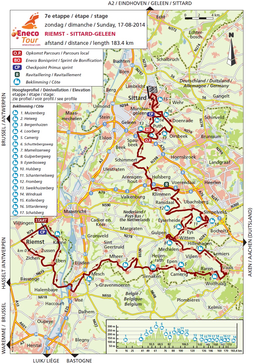 Streckenverlauf Eneco Tour 2014 - Etappe 7
