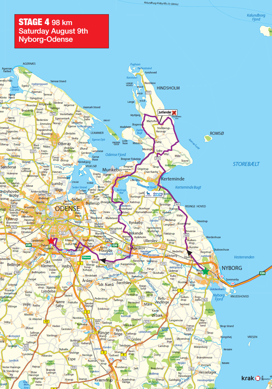 Streckenverlauf Post Danmark Rundt - Tour of Denmark 2014 - Etappe 4