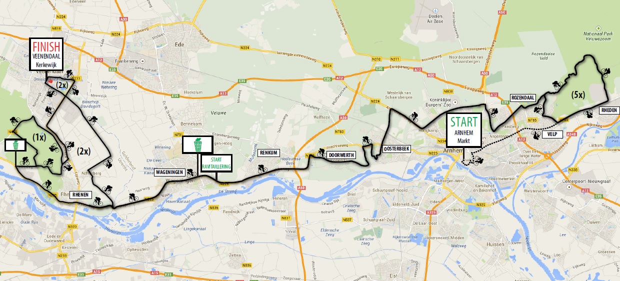 Streckenverlauf Arnhem-Veenendaal Classic 2014