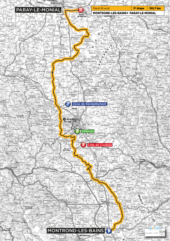 Streckenverlauf Tour de lAvenir 2014 - Etappe 3