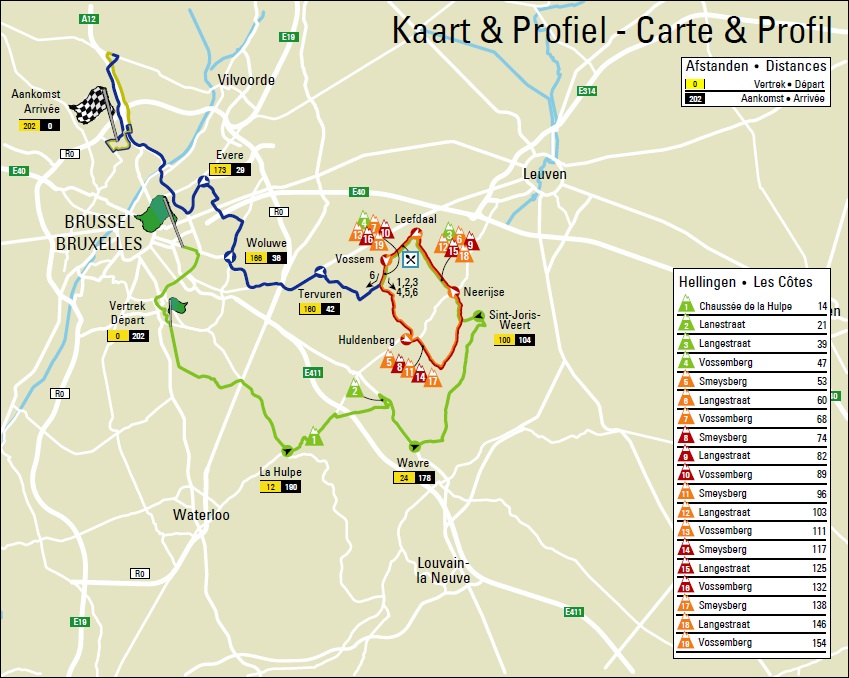 Streckenverlauf Brussels Cycling Classic 2014