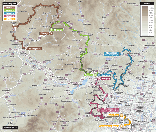 Streckenverlauf Tour of Beijing 2014