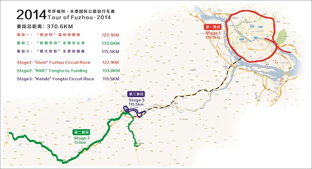 Streckenverlauf Tour of Fuzhou 2014