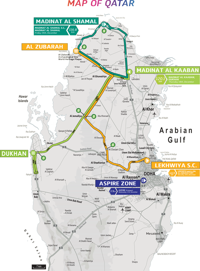 Streckenverlauf Tour of Al Zubarah 2014