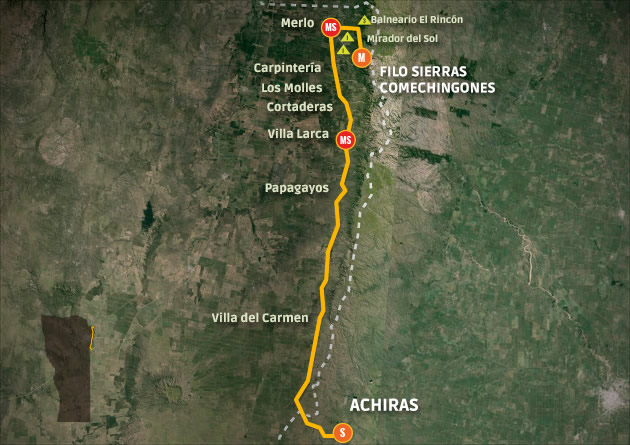Streckenverlauf Tour de San Luis 2015 - Etappe 6