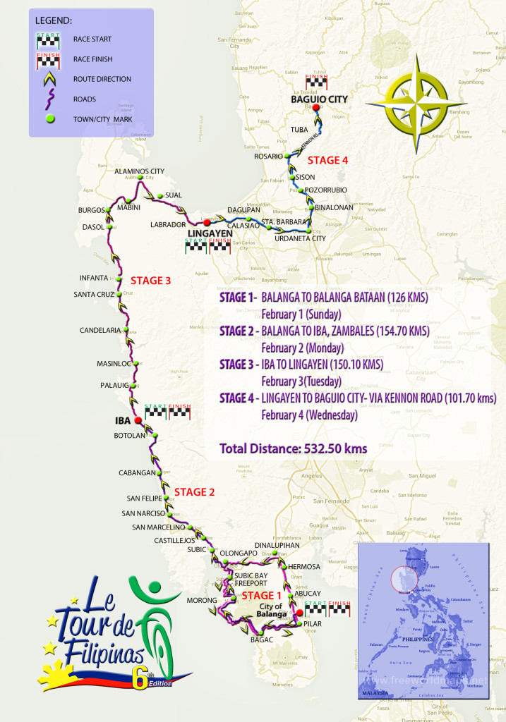 Streckenverlauf Le Tour de Filipinas 2015