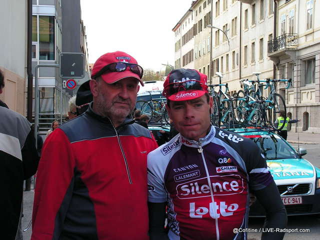... mit einem Fan bei der Tour de Romandie 2009