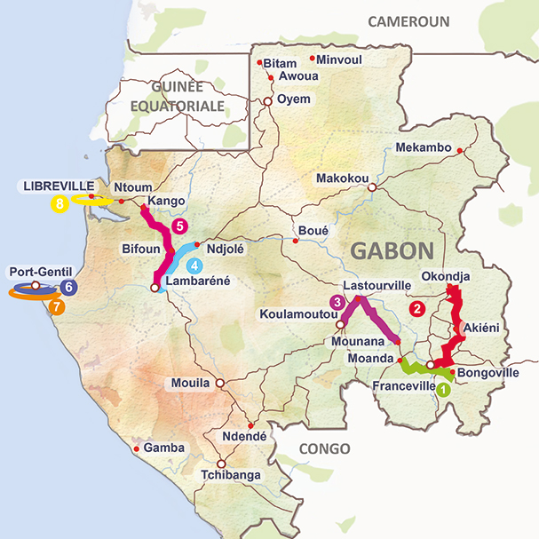 Streckenverlauf La Tropicale Amissa Bongo 2015