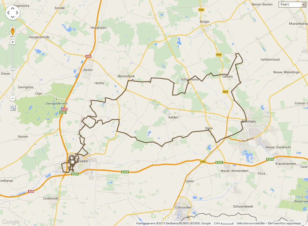 Streckenverlauf Boels Rental Ronde van Drenthe 2015