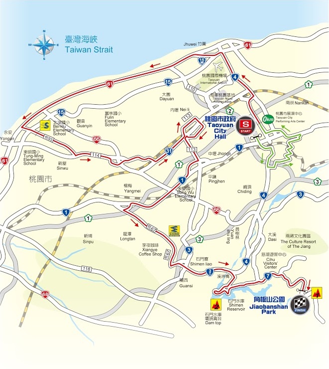 Streckenverlauf Tour de Taiwan 2015 - Etappe 2