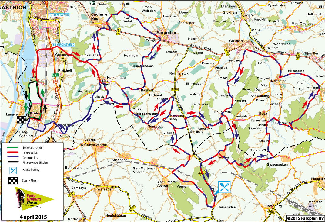 Streckenverlauf Volta Limburg Classic 2015