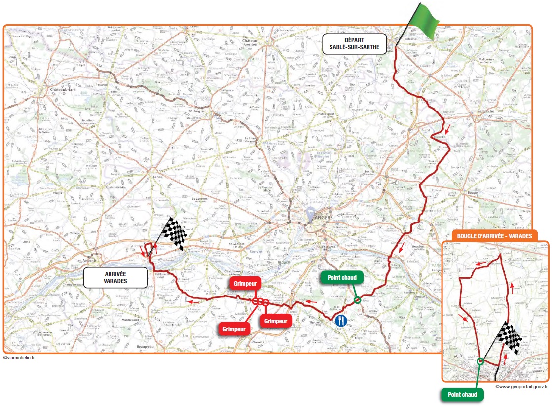 Streckenverlauf Circuit Cycliste Sarthe - Pays de la Loire 2015, Etappe 1