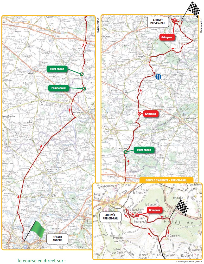 Streckenverlauf Circuit Cycliste Sarthe - Pays de la Loire 2015, Etappe 3