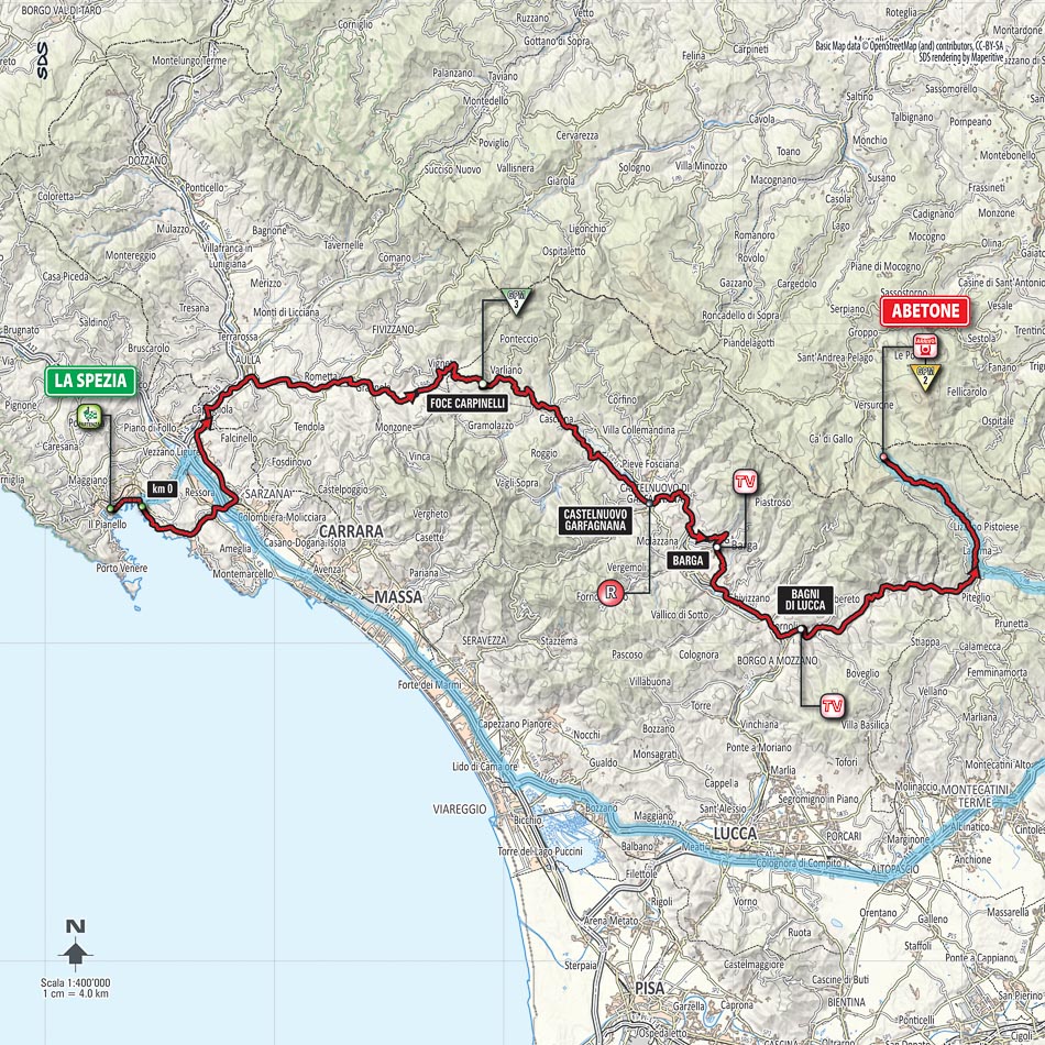 Streckenverlauf Giro d´Italia 2015 - Etappe 5
