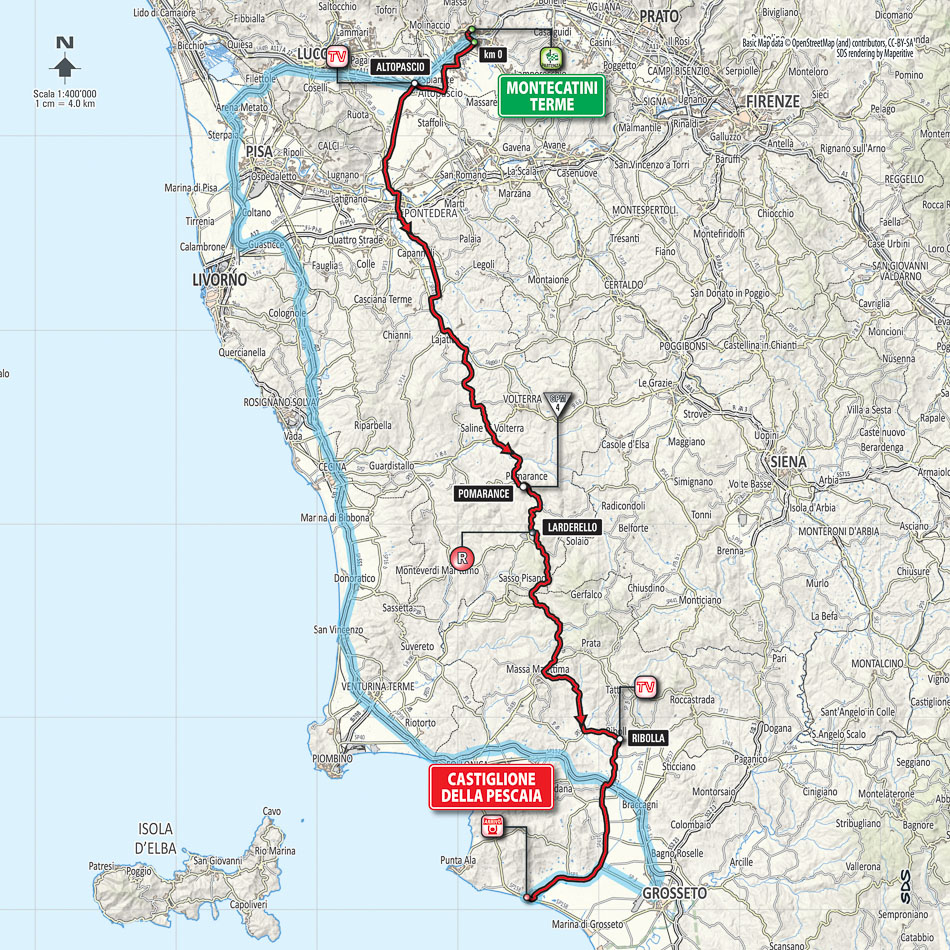 Streckenverlauf Giro d´Italia 2015 - Etappe 6