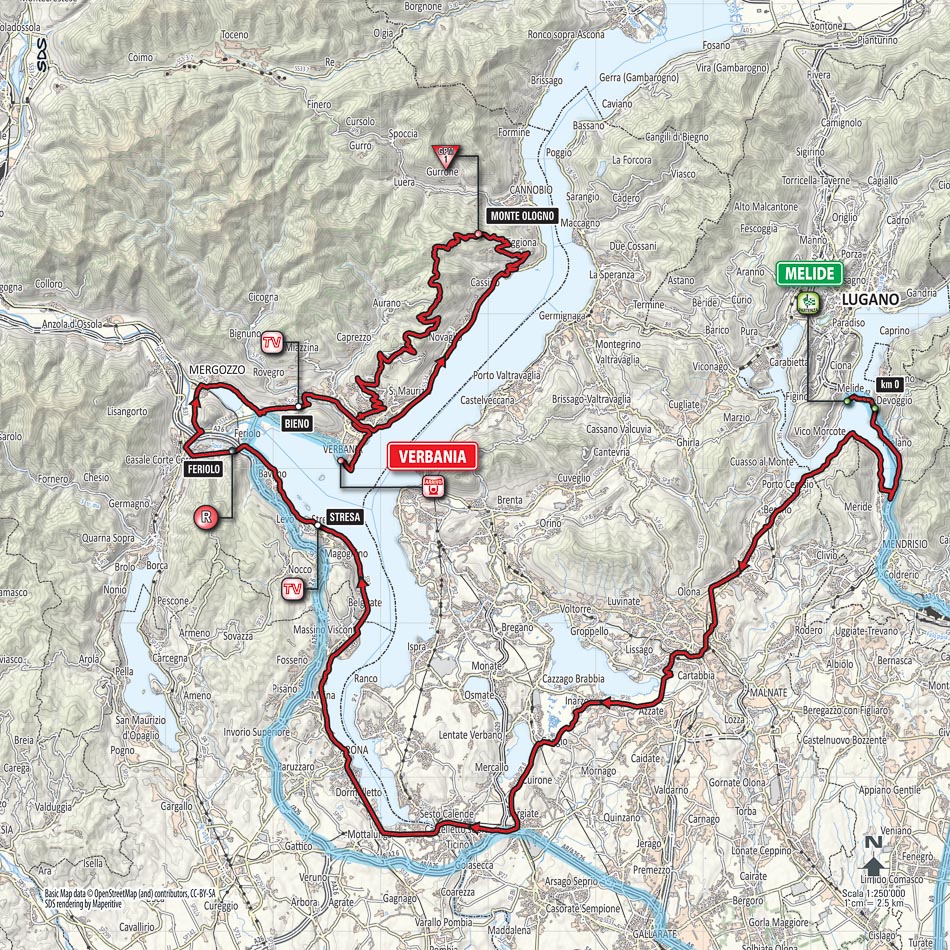 Streckenverlauf Giro dItalia 2015 - Etappe 18
