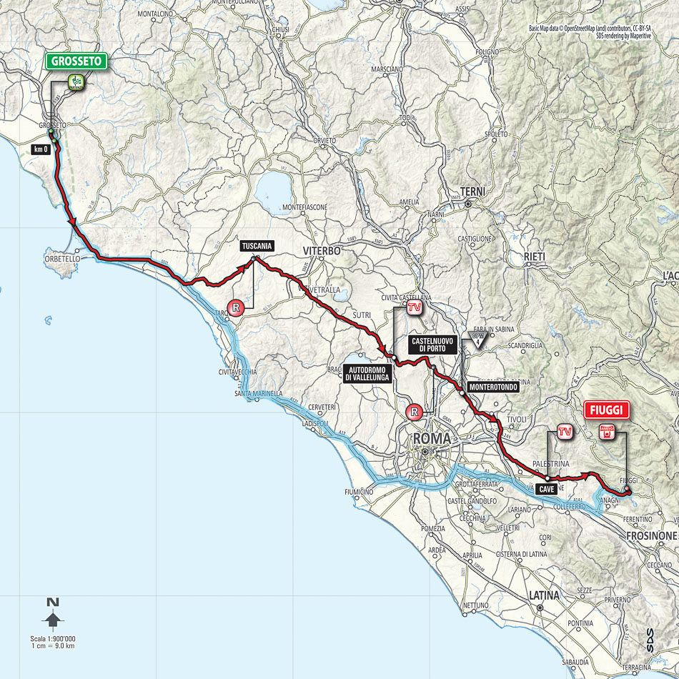 Streckenverlauf Giro dItalia 2015 - Etappe 7