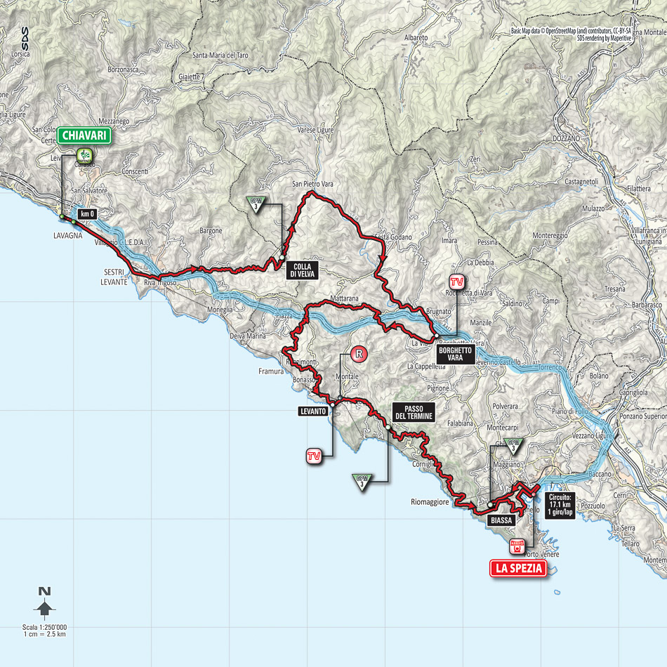 Streckenverlauf Giro dItalia 2015 - Etappe 4