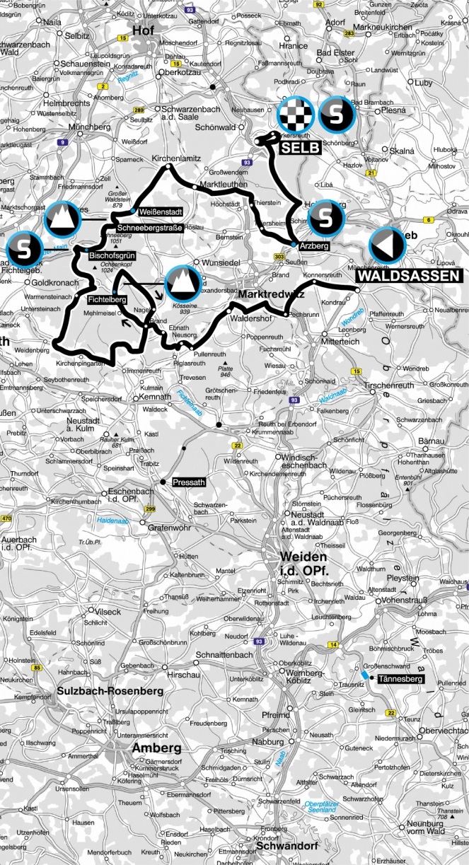 Streckenverlauf Bayern Rundfahrt 2015 - Etappe 2