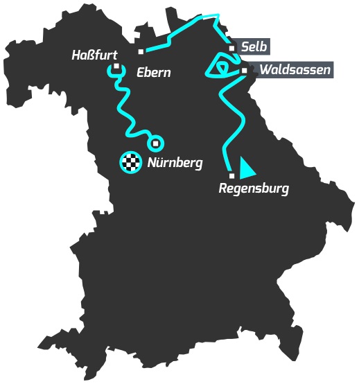 Streckenverlauf Bayern Rundfahrt 2015