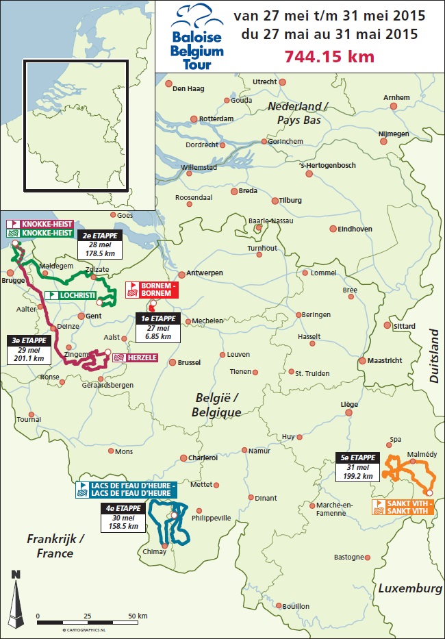 Streckenverlauf Baloise Belgium Tour 2015