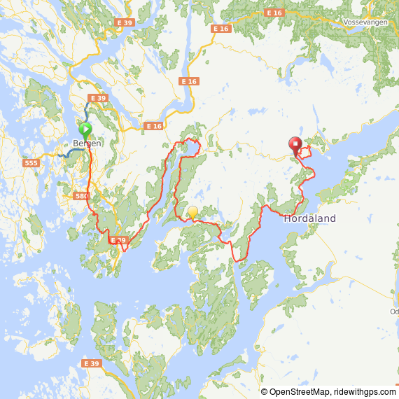 Streckenverlauf Tour des Fjords 2015 - Etappe 1