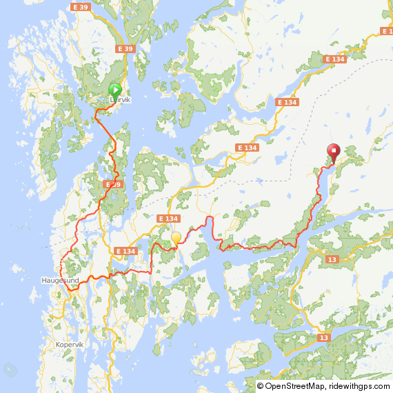Streckenverlauf Tour des Fjords 2015 - Etappe 3