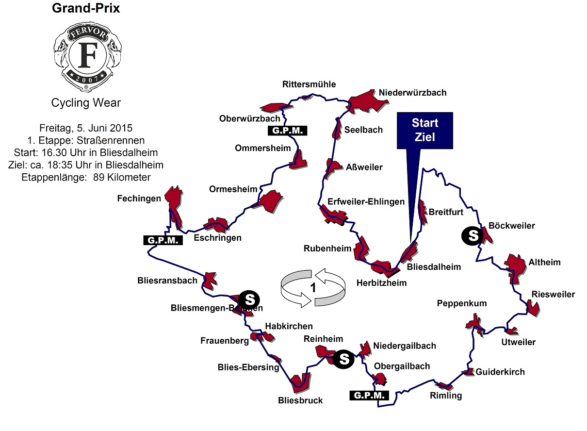 Streckenverlauf Trofeo Karlsberg 2015 - Etappe 1