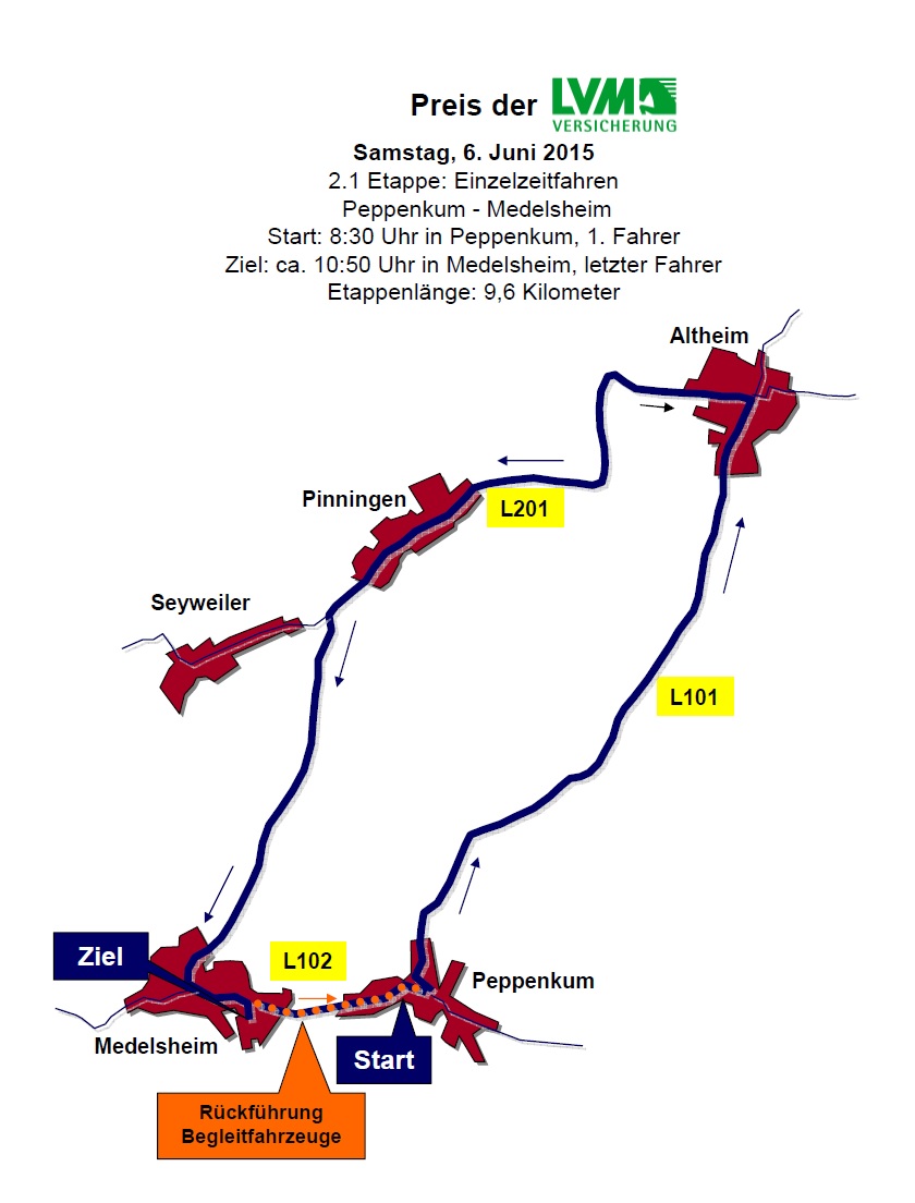 Streckenverlauf Trofeo Karlsberg 2015 - Etappe 2a