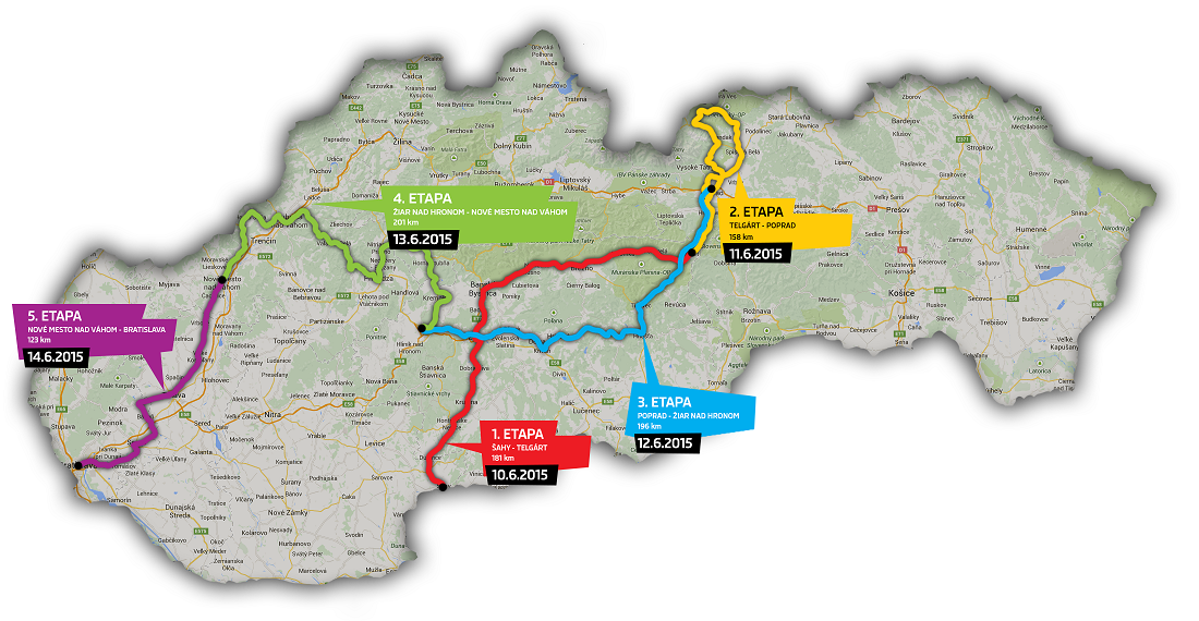 Streckenverlauf Tour de Slovaquie 2015